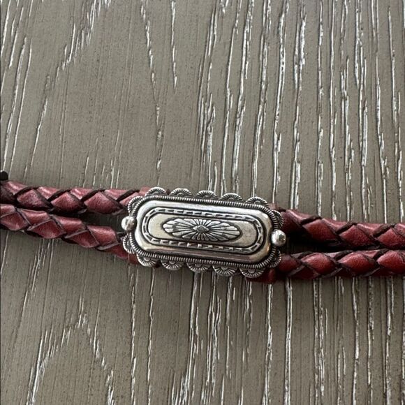 Justin Boots VNTG 1996 Brown Leather Belt Silver Buckle Conchos Western Size 28 - Picture 15 of 16